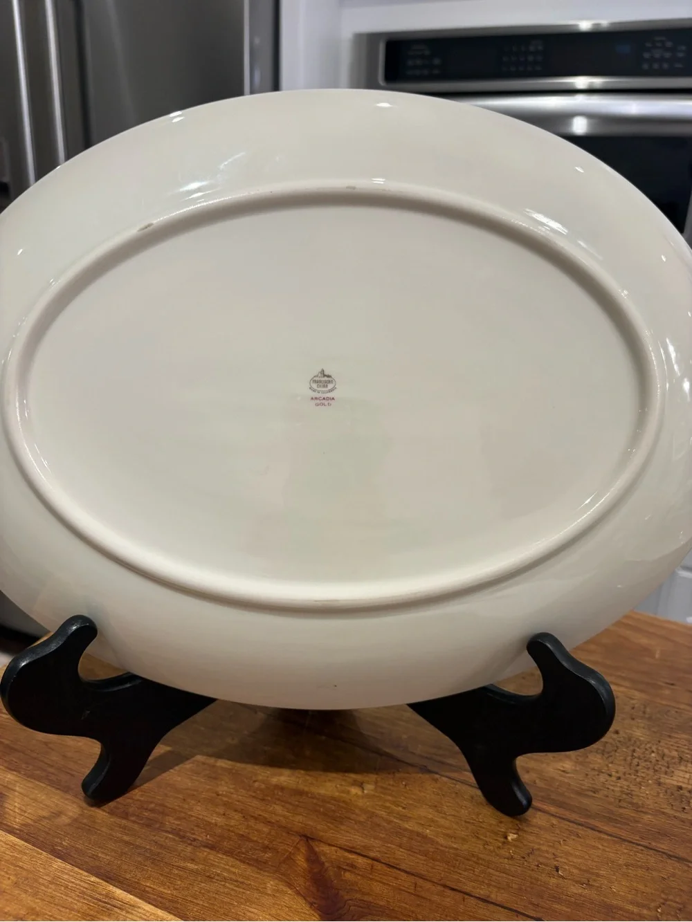 Vintage Franciscan Arcadia Gold Platter Scroll Border